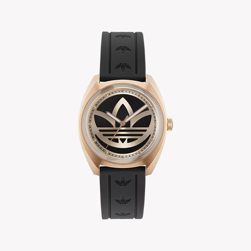 Adidas Unisex Black & Rose Gold Silicone Watch | Aofh23013 by i-watch