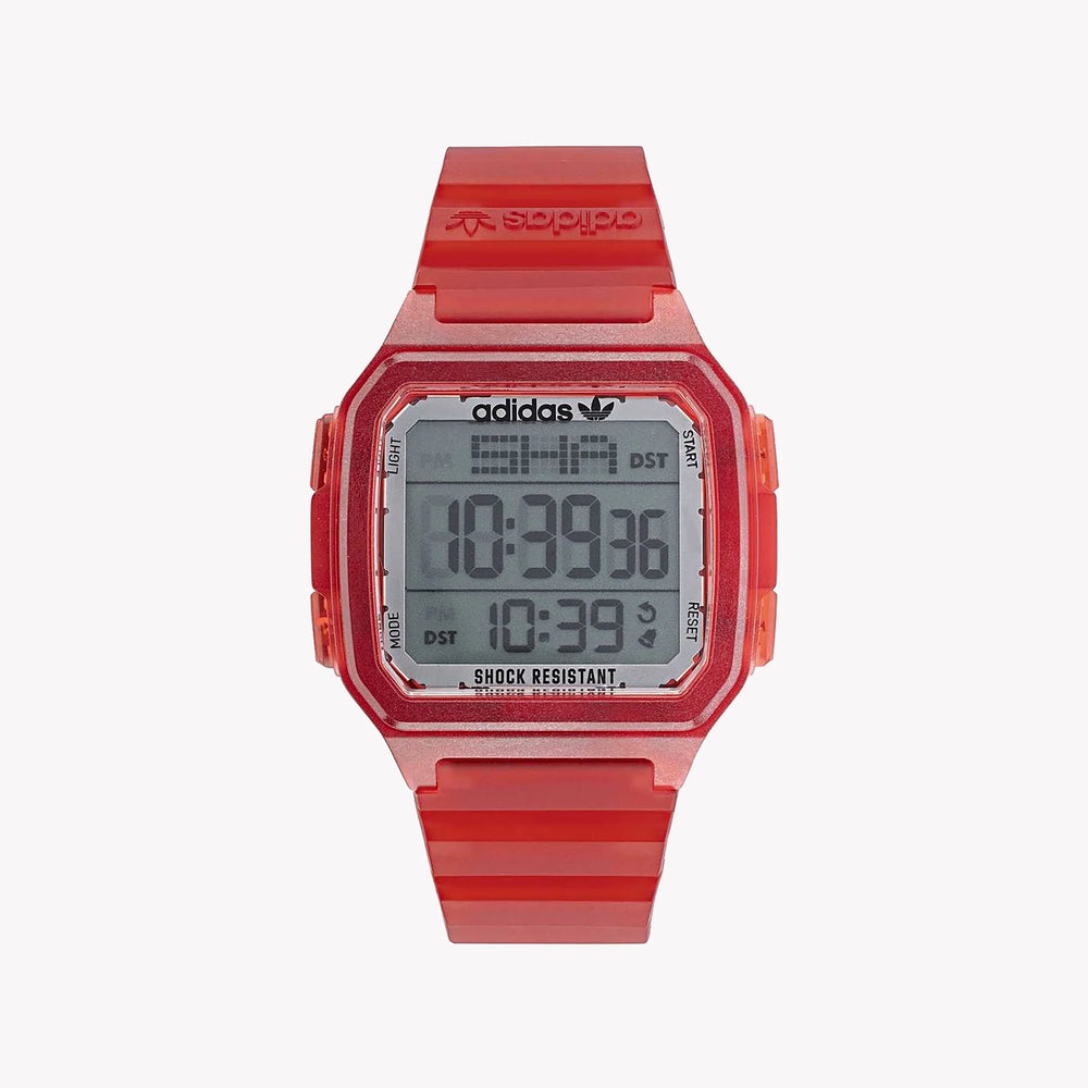 Adidas Men's Red Digital Watch, Synthetic/Rubber | Aost22051 by i-watch