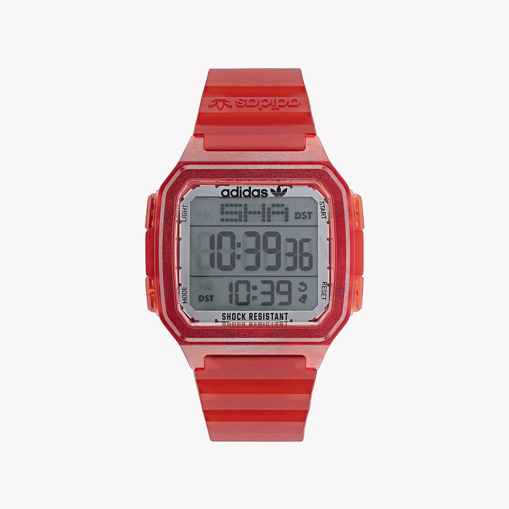 Adidas Men's Red Digital Watch, Synthetic/Rubber | Aost22051