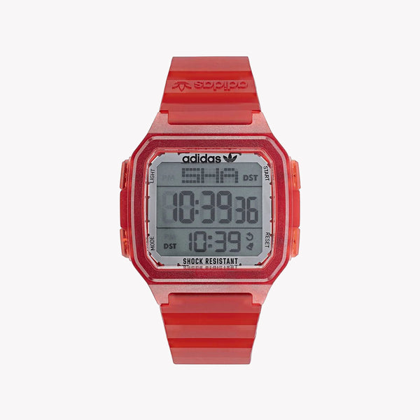Adidas Men's Red Digital Watch, Synthetic/Rubber | Aost22051 by i-watch