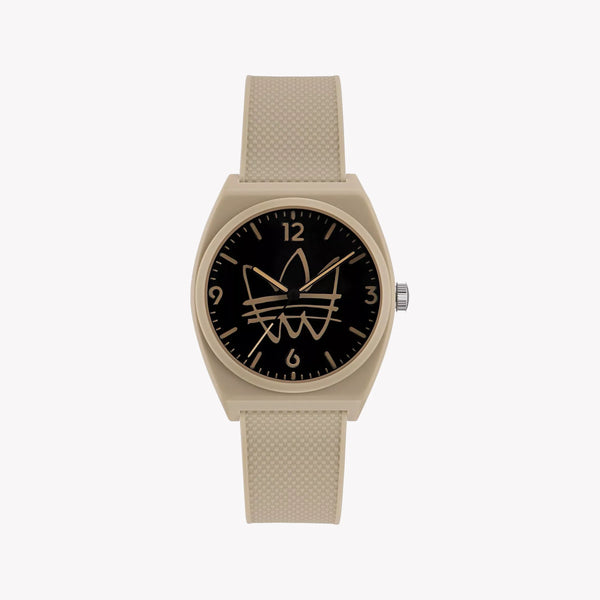 Adidas Unisex Beige Rubber/Black Dial Watch | Aost22565 by i-watch
