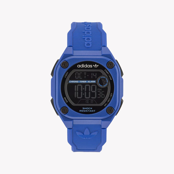 Adidas Unisex Blue Silicone Digital Watch | Aost23061 by i-watch