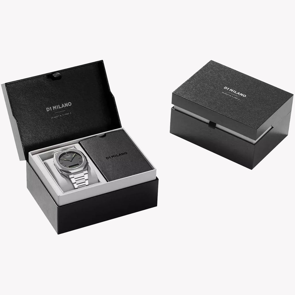 D1 MILANO Men's Stainless Steel Black Dial Watch | D1-DGBJ01