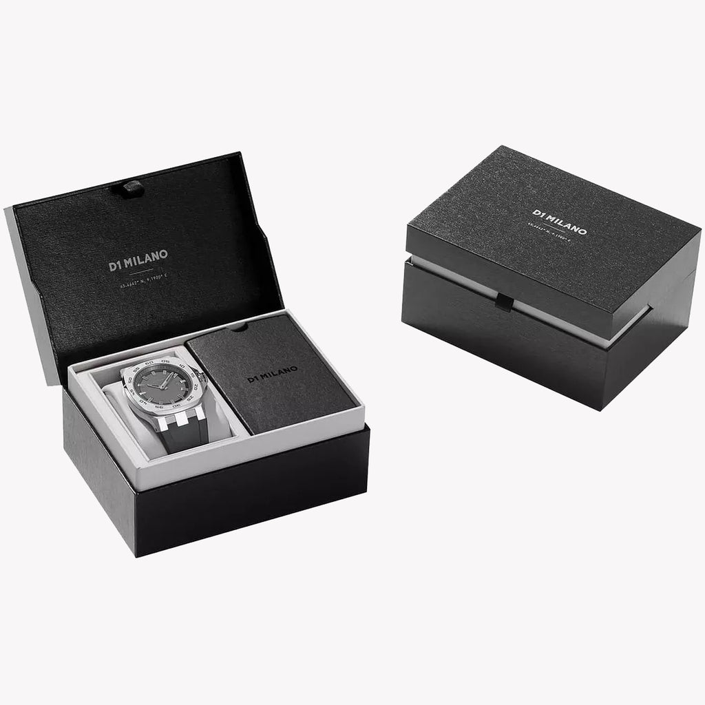 D1 Milano Men's Stainless Steel/Black Silicone Watch | D1-DTRJ01