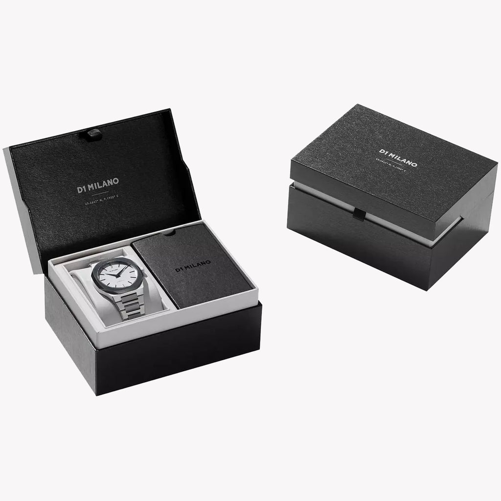 D1 MILANO Men's Stainless Steel Silver & Black Watch | D1-UTBU06