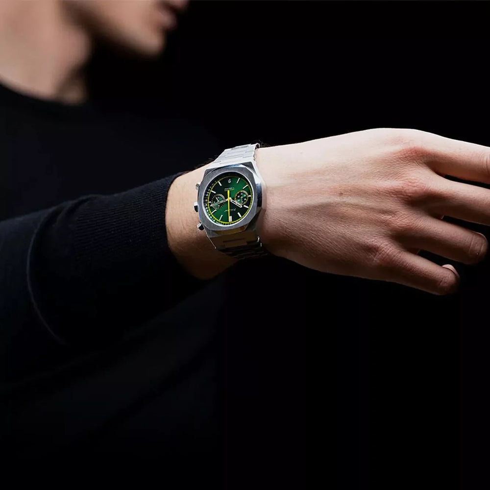 D1 MILANO Men's Silver Green Watch | D1-CHBJ10 by i-watch