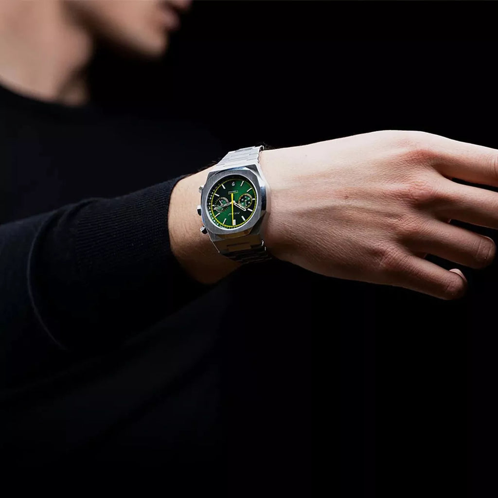 D1 MILANO Men's Silver Green Watch | D1-CHBJ10