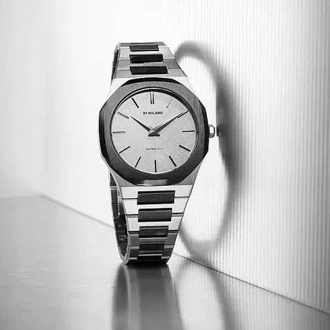D1 MILANO Men's Stainless Steel Silver & Black Watch | D1-UTBU06