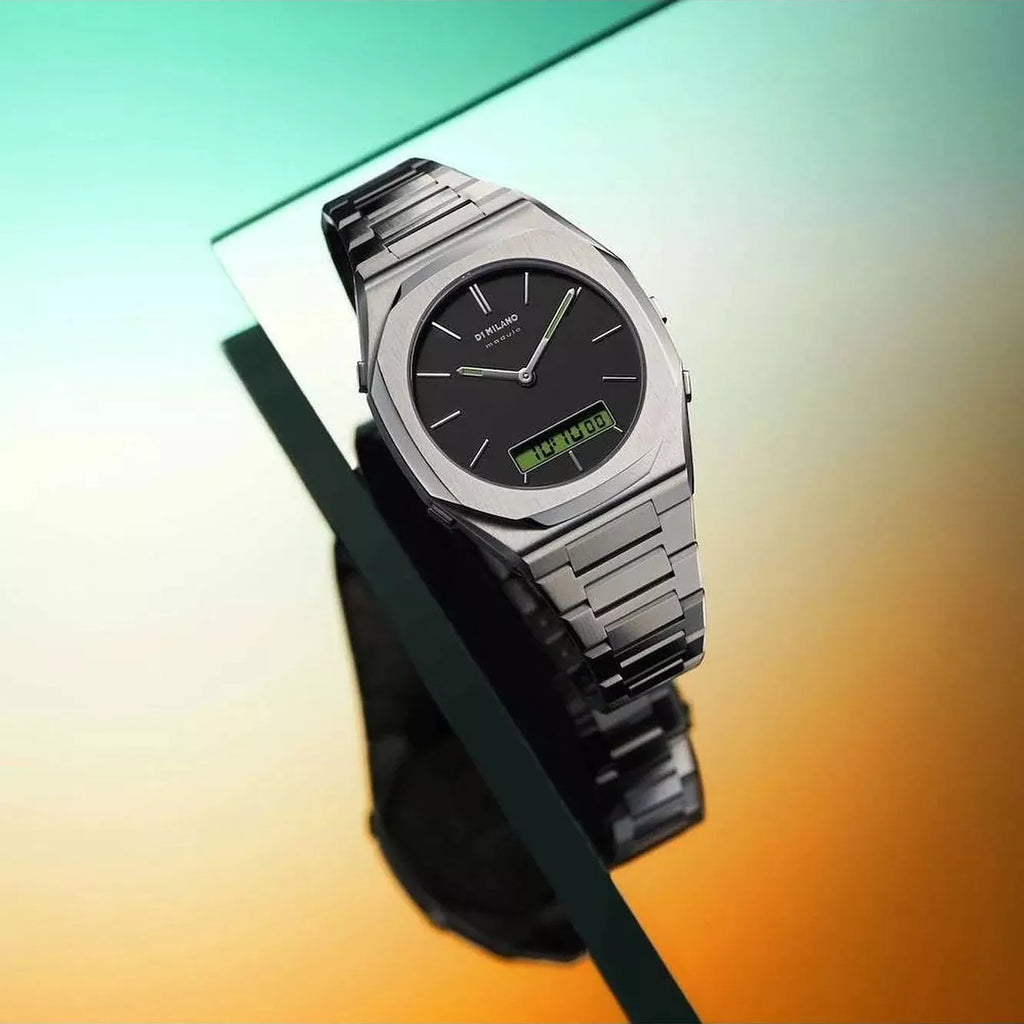 D1 MILANO Men's Stainless Steel Black Dial Watch | D1-DGBJ01