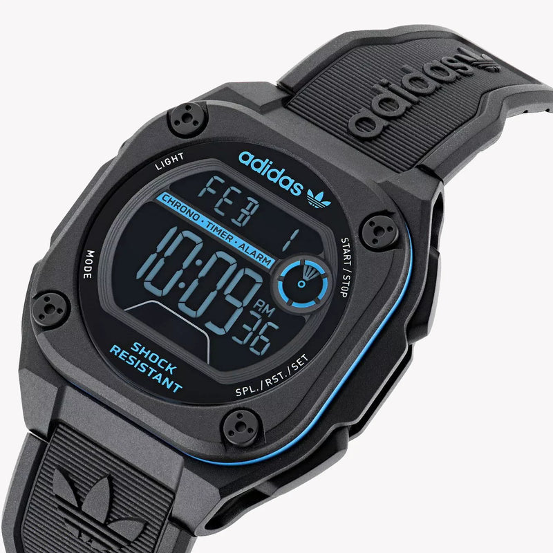 Adidas Unisex Black Rubber Digital Watch | Aost23571 by i-watch