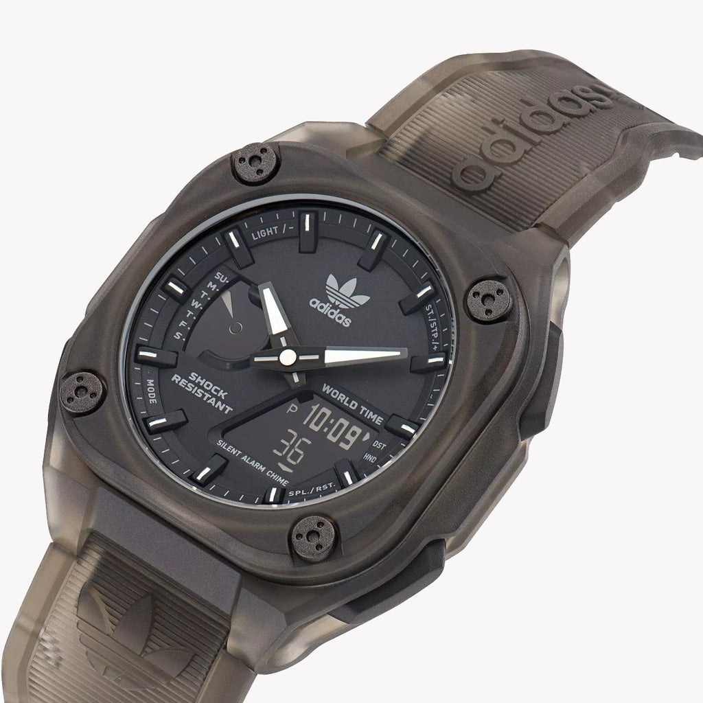 Adidas Unisex Brown Silicone Watch | Aost23059