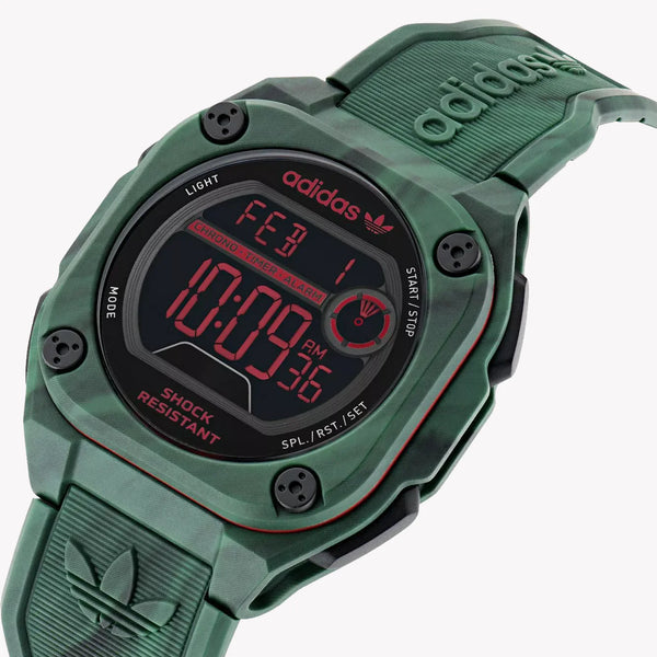 Adidas Aost23573 Digital Watch, Green | Men's Synthetic by i-watch