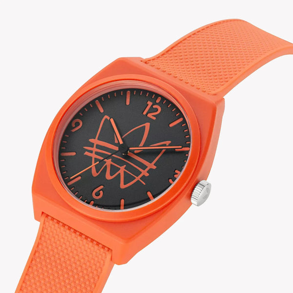 Adidas Unisex Orange Rubber Watch | Aost22562 by i-watch
