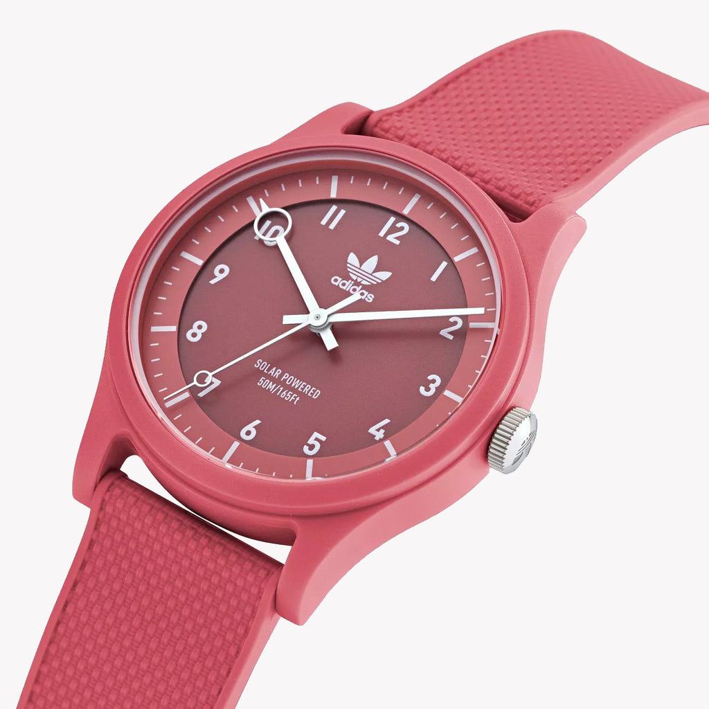 Adidas Women's Red Rubber Watch, Synthetic | Aost22046