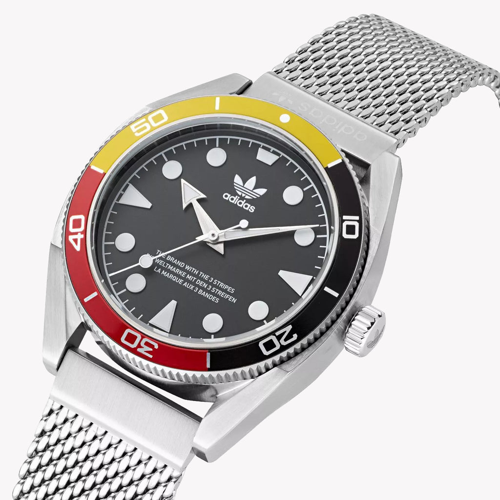 Adidas Men's Stainless Steel Watch, Silver/Black | Aofh22502