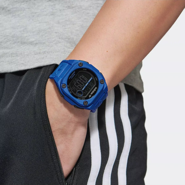 Adidas Unisex Blue Silicone Digital Watch | Aost23061 by i-watch