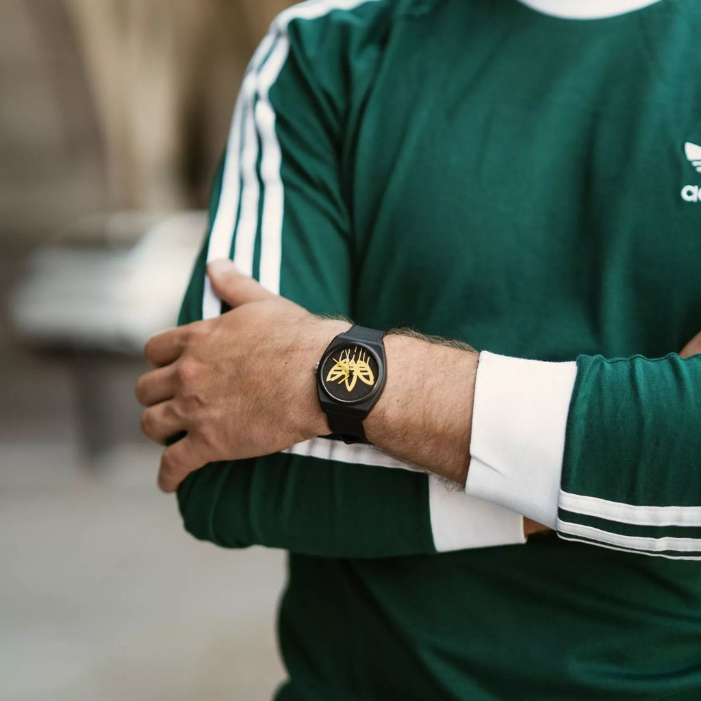 Adidas Women's Black Resin Watch, Black & Yellow | Aost22038