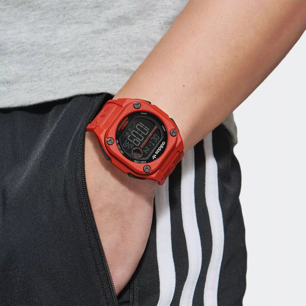 Adidas Unisex Red Silicone Digital Watch | Aost23063