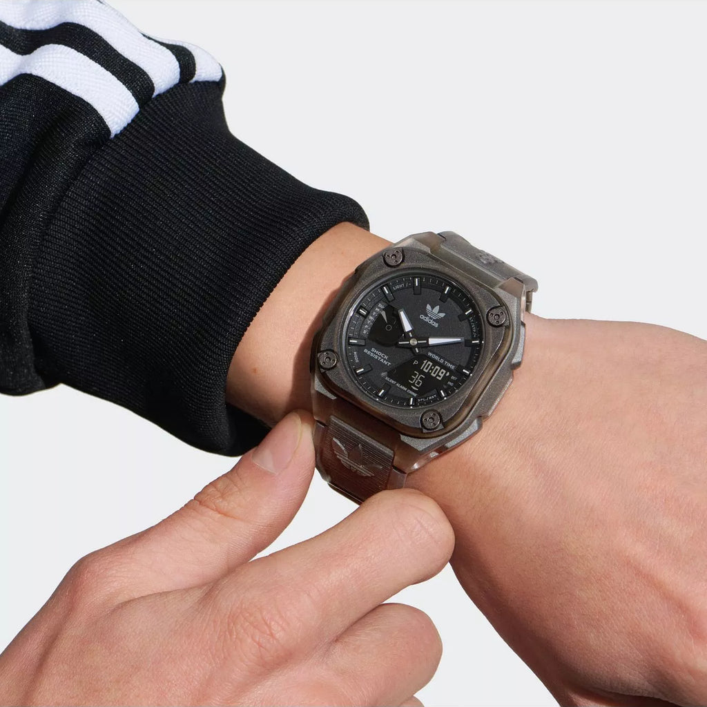 Adidas Unisex Brown Silicone Watch | Aost23059