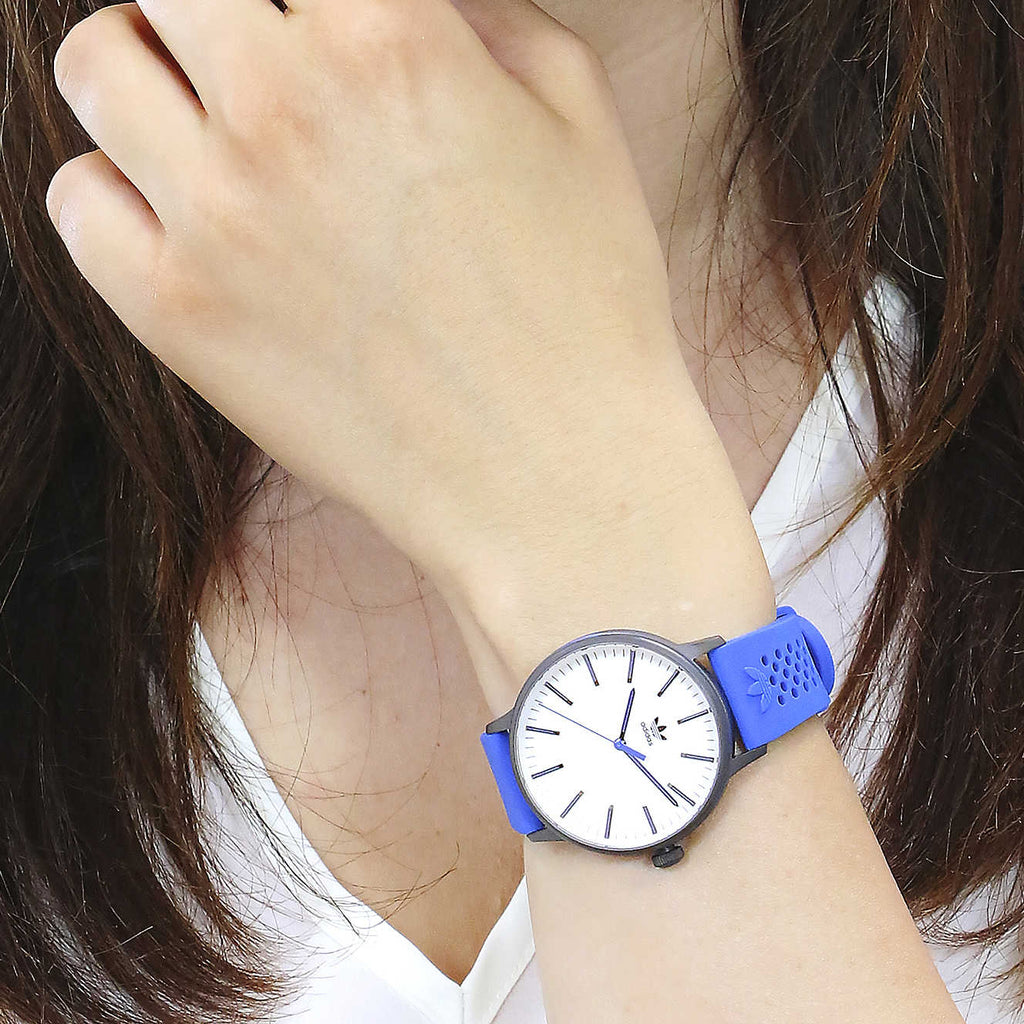 Adidas Unisex Grey/Silicone Blue Watch | Aosy22019