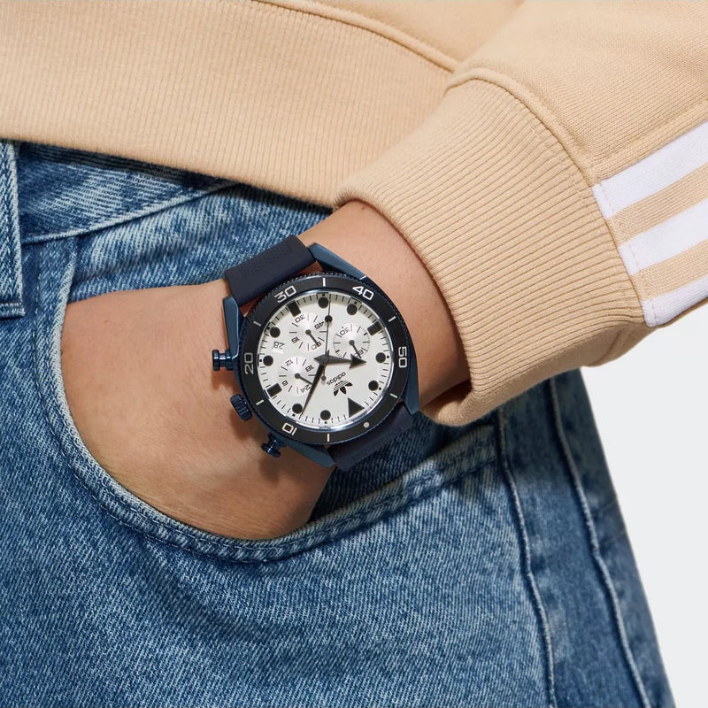 Adidas Unisex Sports Watch, Blue Silicone/Stainless Steel | Aofh23004 by i-watch