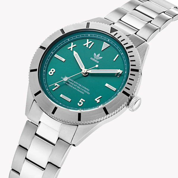 Adidas Men's Silver Stainless Steel Watch, Green Dial | Aofh22060 by i-watch