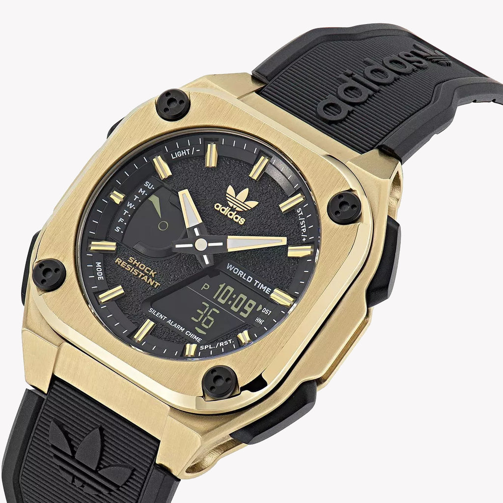 Adidas Unisex Stainless Steel/Black Rubber Watch | Aofh23501