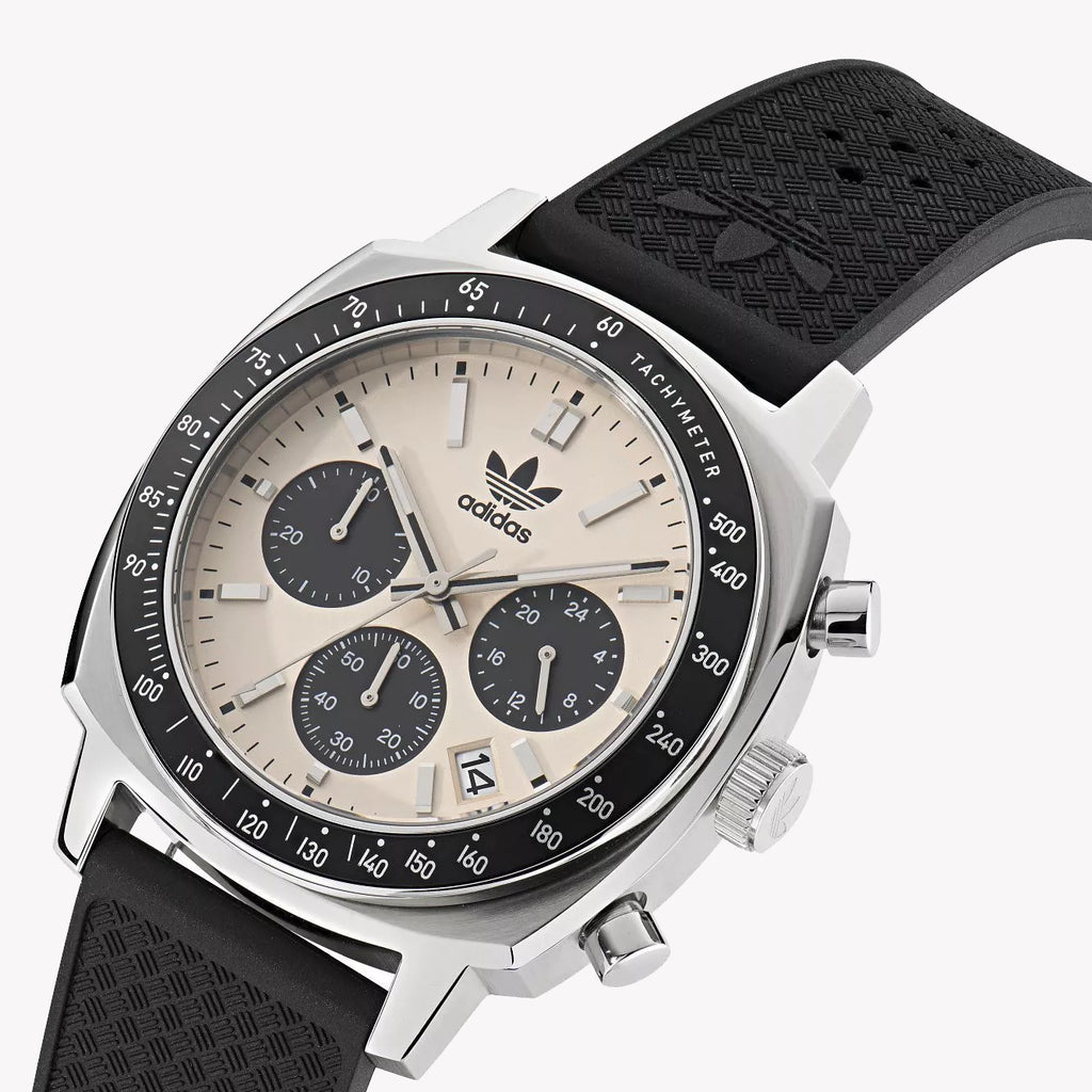 Adidas Unisex Stainless Steel/Black Rubber Watch | Aofh23503