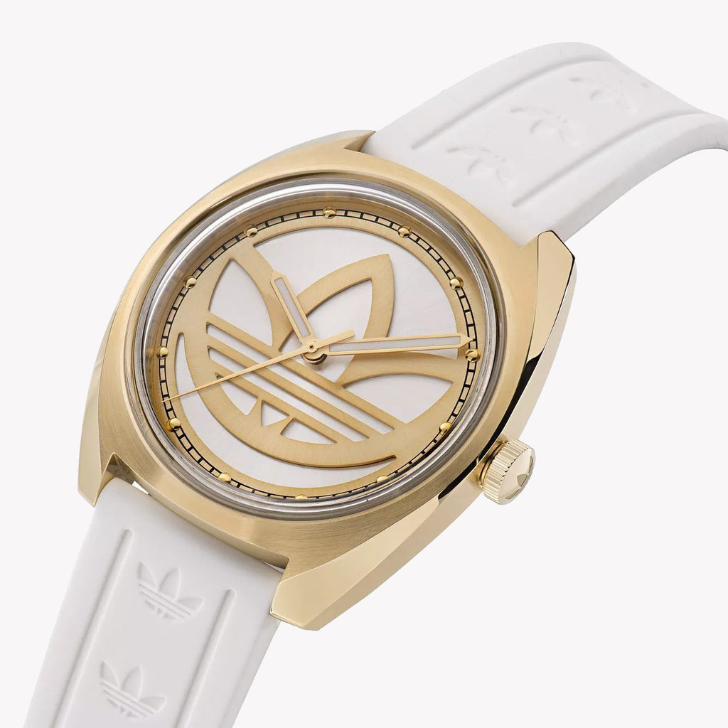 Adidas Unisex Stainless Steel/White Silicone Watch | Aofh23012