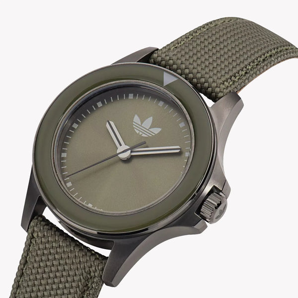 Adidas Unisex Green Fabric & Stainless Steel Watch | Aofh23017 by i-watch