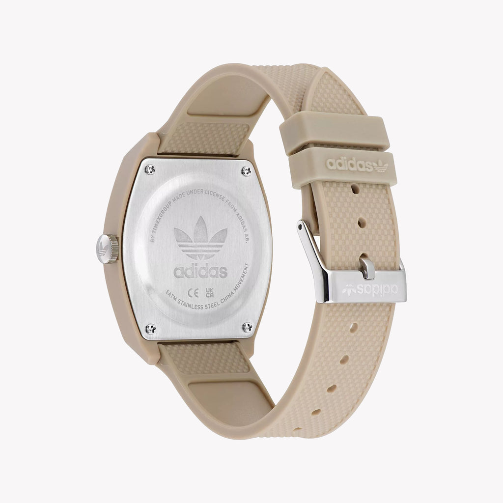 Adidas Unisex Beige Rubber/Black Dial Watch | Aost22565