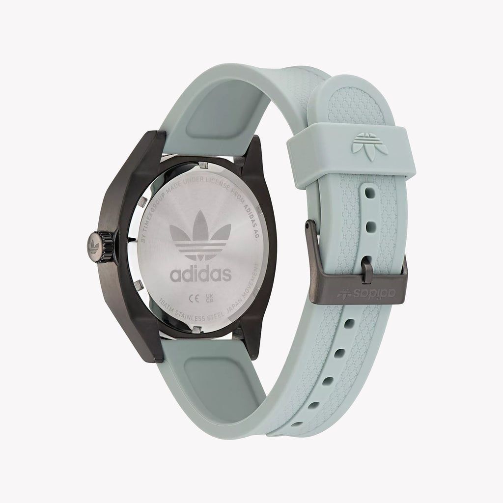 Adidas Unisex Black Stainless Steel & Green Rubber Watch | Aofh22001