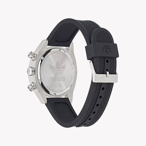 Adidas Men's Silver/Black Silicone Watch, Green Dial | Aofh23005 by i-watch