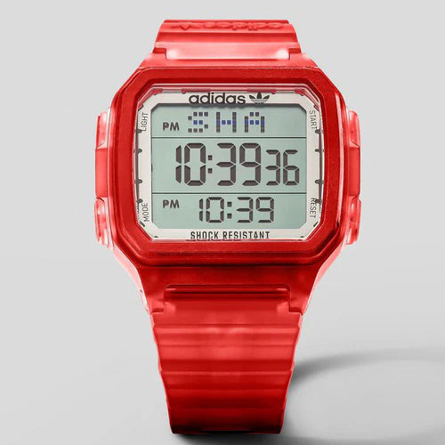 Adidas Men's Red Digital Watch, Synthetic/Rubber | Aost22051 by i-watch