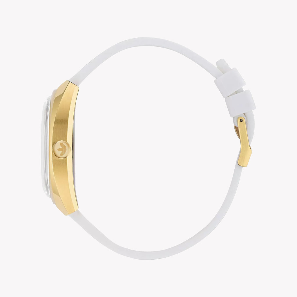 Adidas Unisex Stainless Steel/White Silicone Watch | Aofh23012