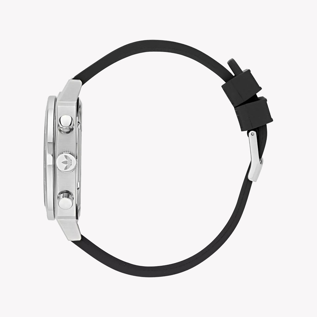 Adidas Unisex Stainless Steel/Black Rubber Watch | Aofh23503