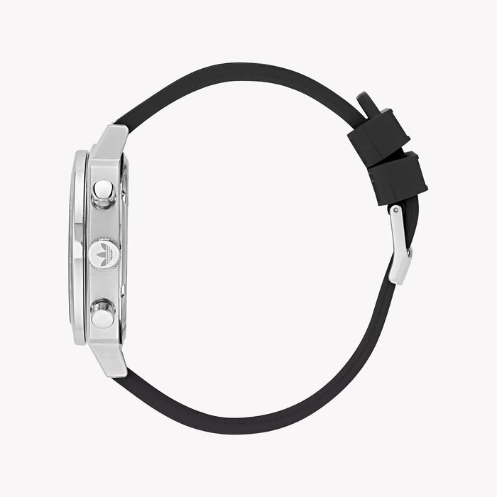Adidas Unisex Stainless Steel/Black Rubber Watch | Aofh23503