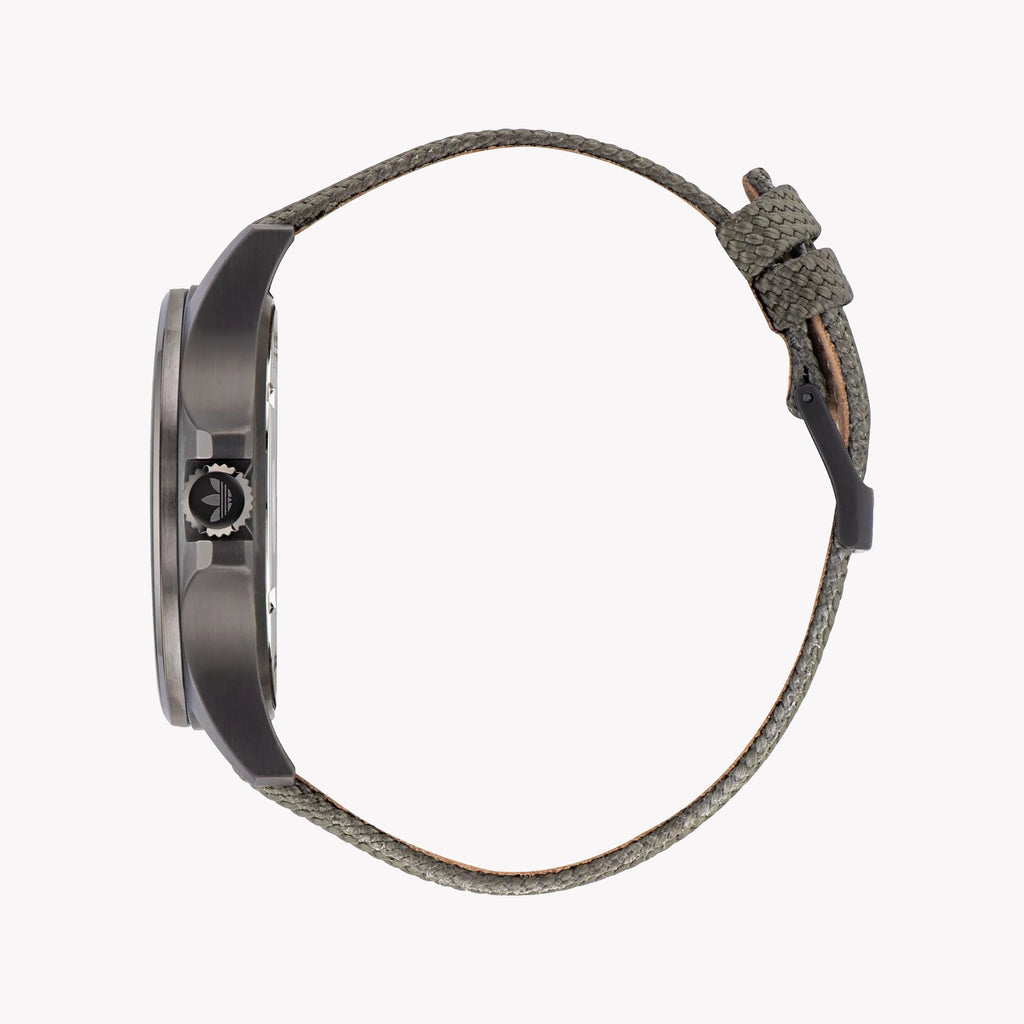 Adidas Unisex Green Fabric & Stainless Steel Watch | Aofh23017