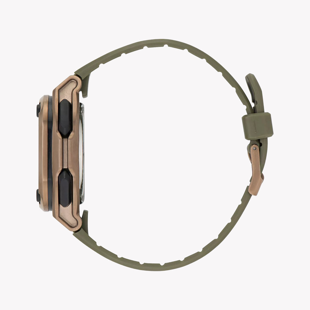 Adidas Unisex Stainless Steel/Rose Gold, Rubber/Green | Aofh23502