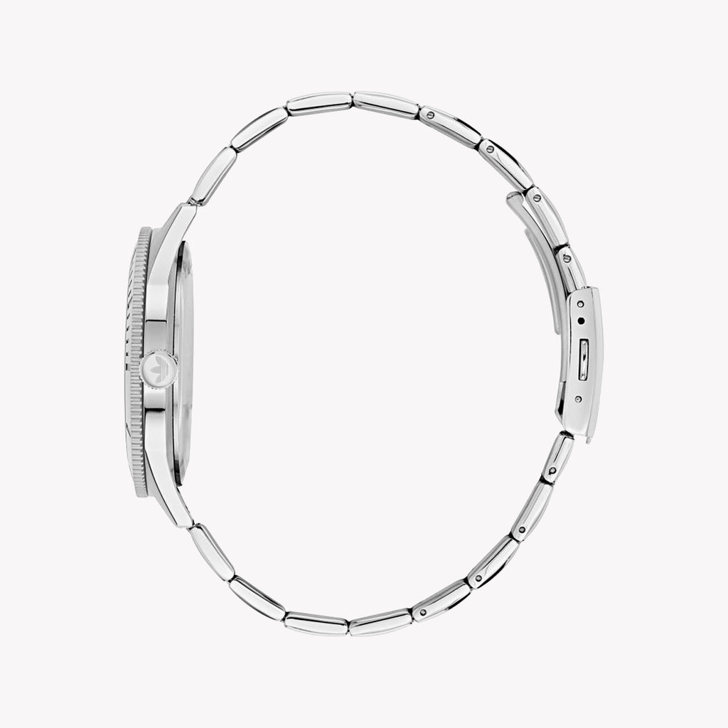 Adidas Men's Silver Stainless Steel Watch, Green Dial | Aofh22060