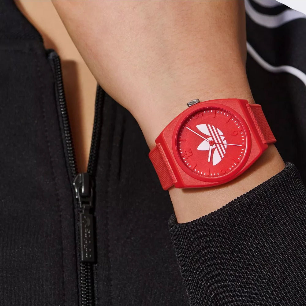 Adidas Unisex Red Resin Watch | Aost23051 by i-watch