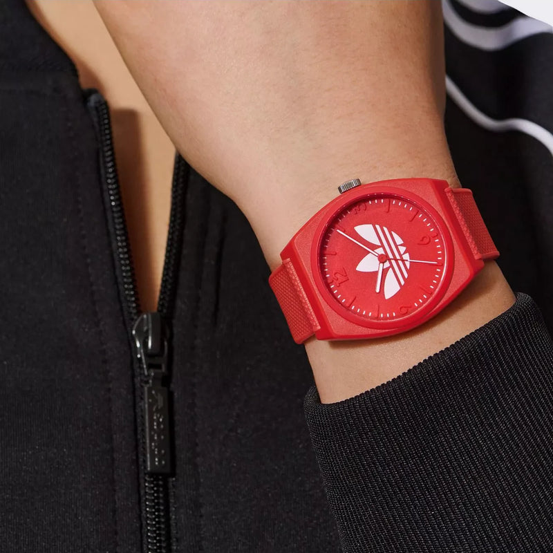 Adidas Unisex Red Resin Watch | Aost23051 by i-watch