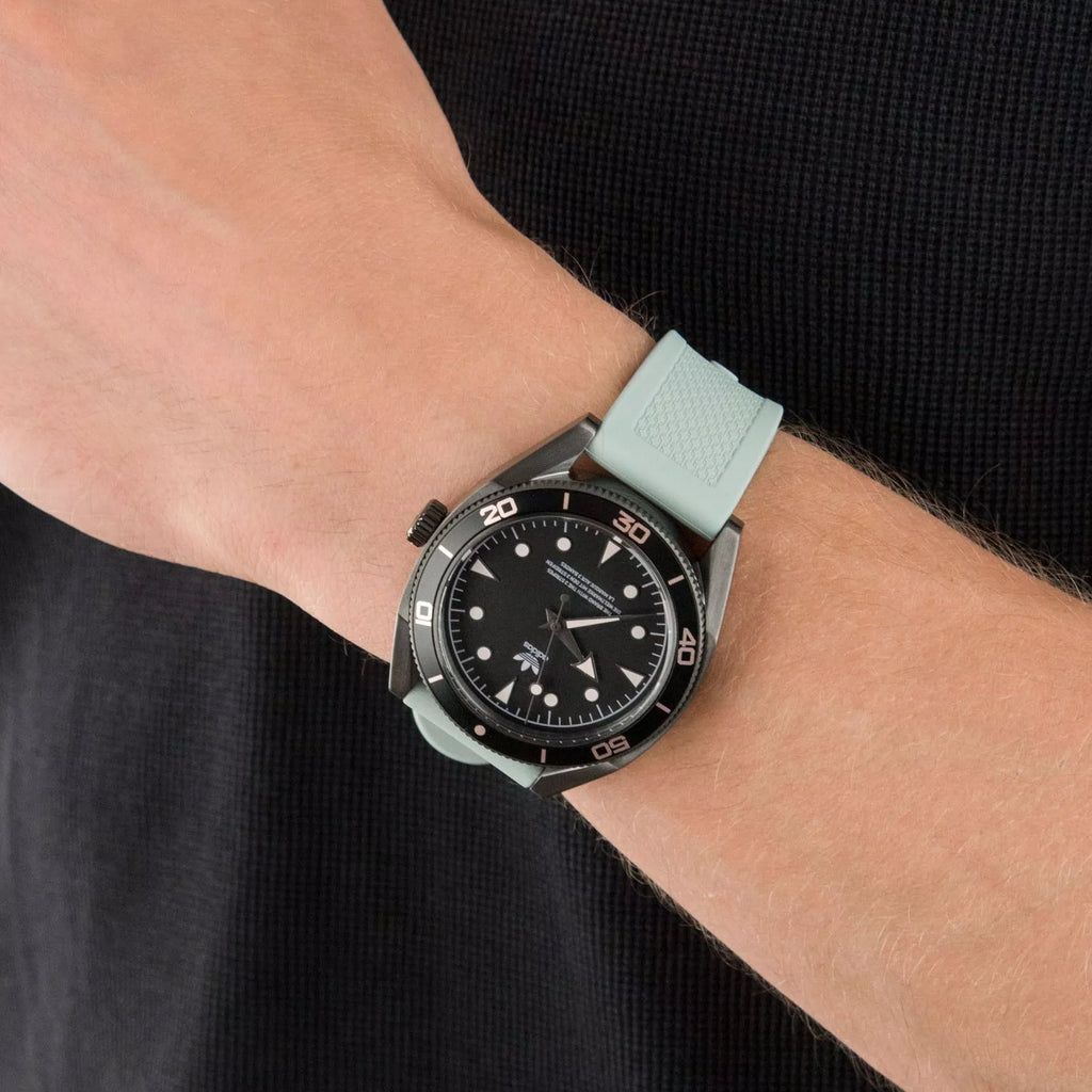 Adidas Unisex Black Stainless Steel & Green Rubber Watch | Aofh22001