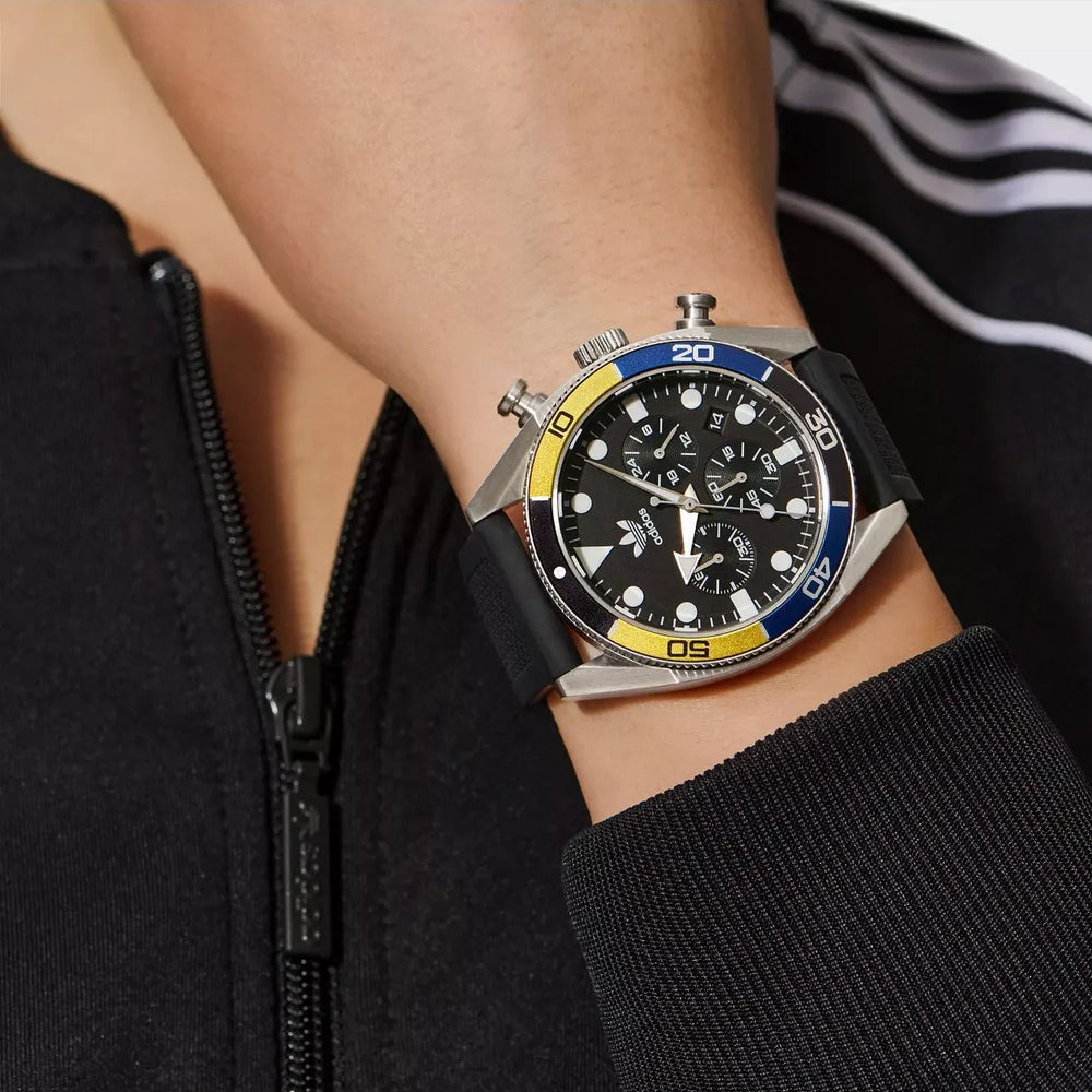 Adidas Men's Stainless Steel Black Silicone Watch | Aofh23003 by i-watch