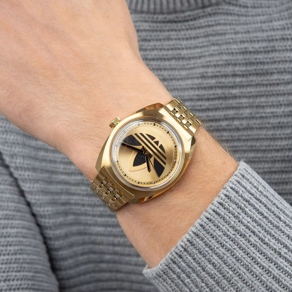 Adidas Unisex Gold Stainless Steel Watch | Aofh23509