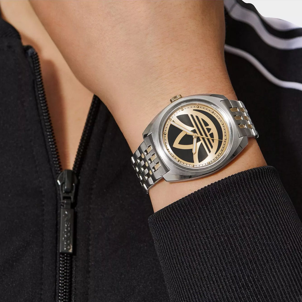 Adidas Men's Stainless Steel Black & Gold Watch | Aofh23010