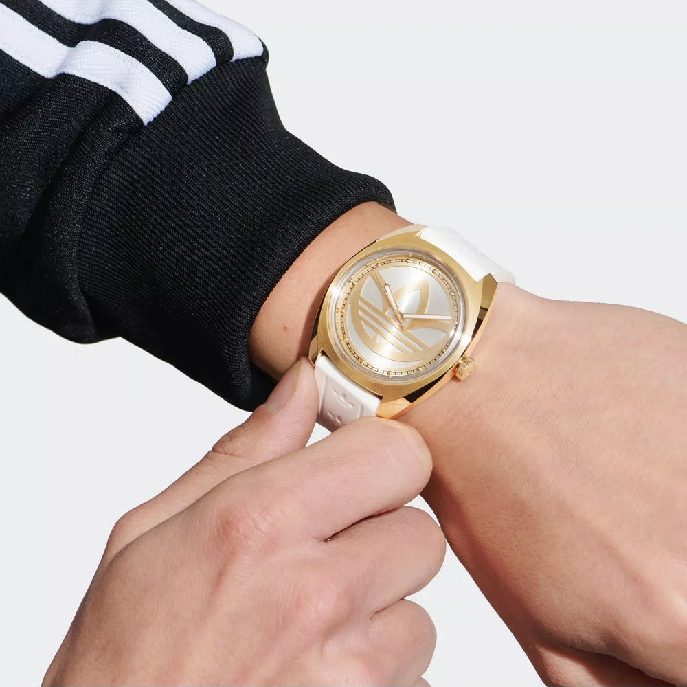 Adidas Unisex Stainless Steel/White Silicone Watch | Aofh23012 by i-watch