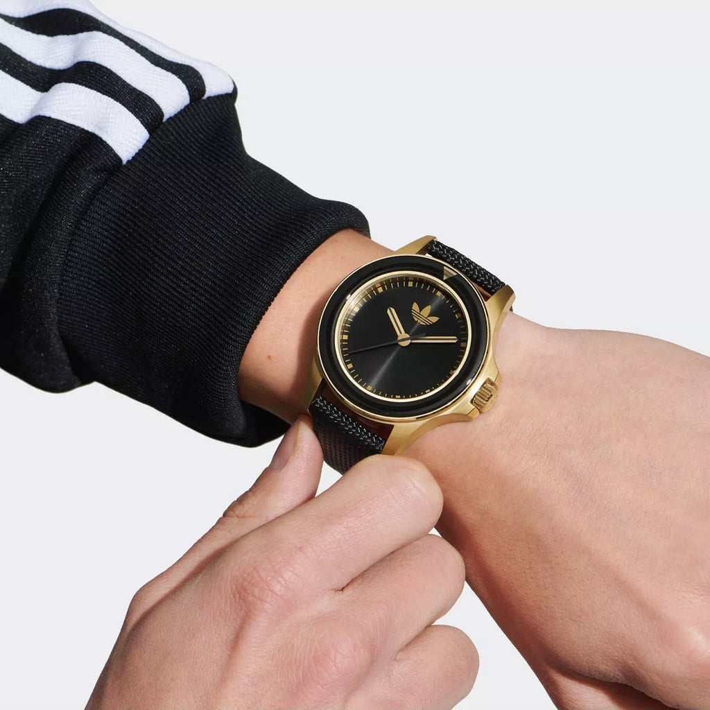 Adidas Men's Stainless Steel Gold/Black Watch | Aofh23015
