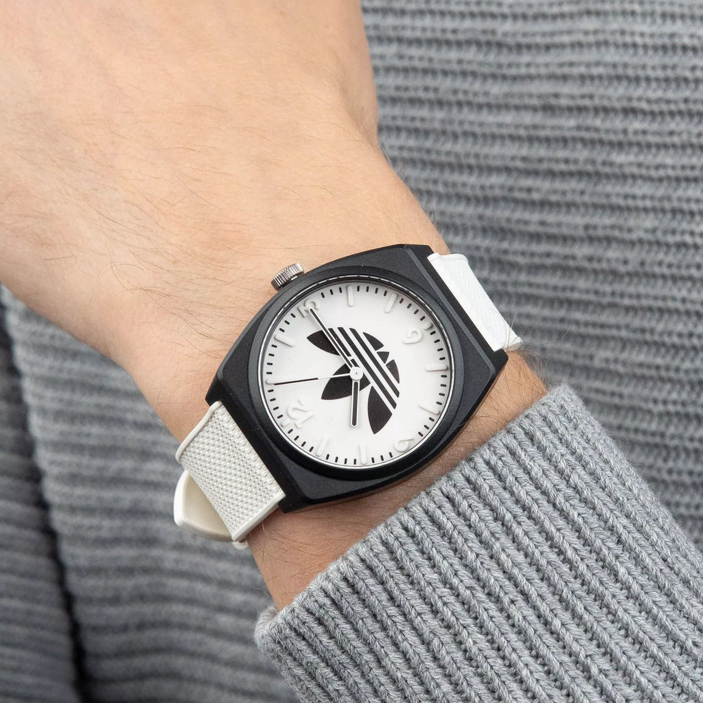 Adidas Unisex Black Resin & White Rubber Watch | Aost23549