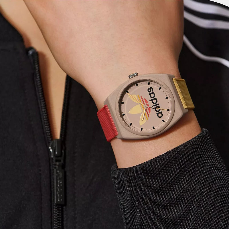 Adidas Unisex Resin Multicolor Watch, Beige | Aost23056 by i-watch